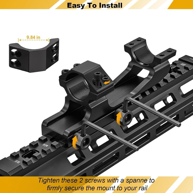KKIKK 1 inch Scope Rings for Picatinny Rail, 2-PCS Scope Mount Rings - Image 2